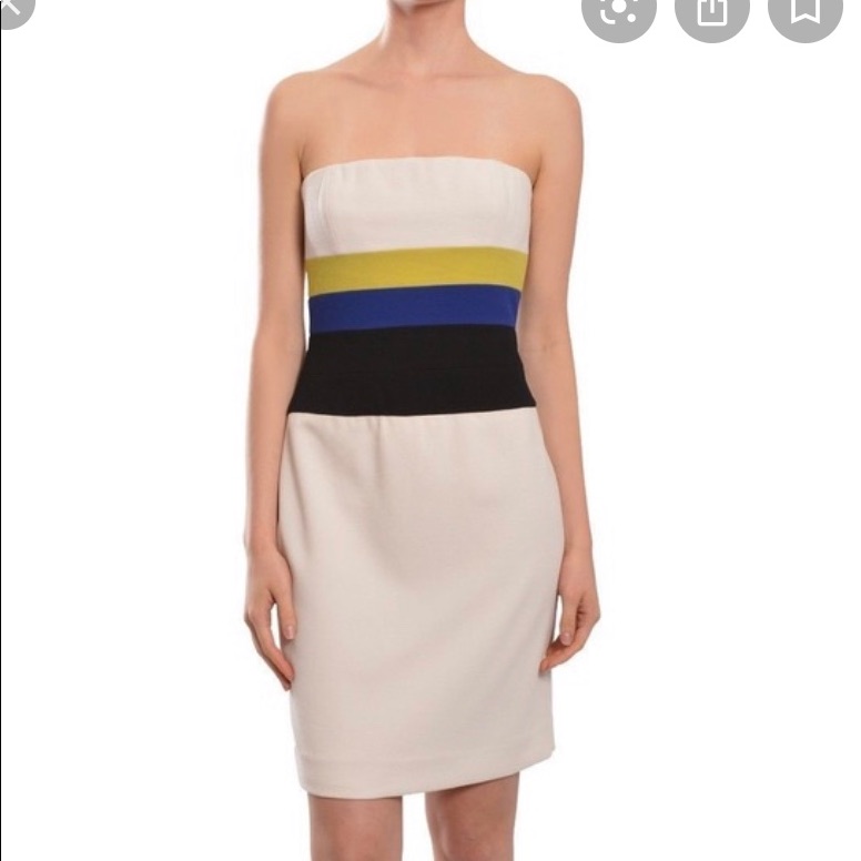 New Bcbgmaxazria Crepe Reesie Color-Blocked Dress